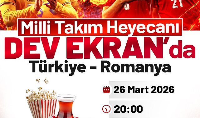 Canik Belediyesi Türkiye-Romanya Maçını Dev Ekrandan Yayınlayacak