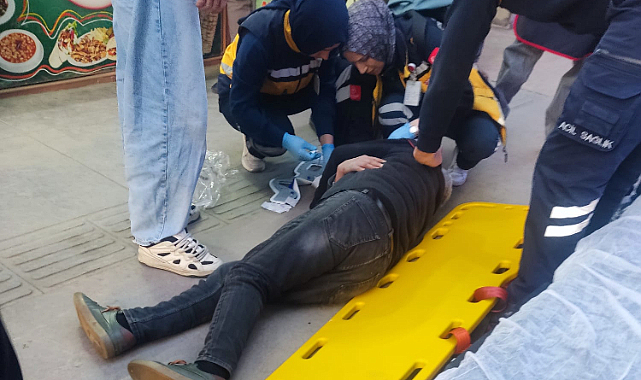 Terme’de Yolda Yürüyen Vatandaş Düşerek Yaralandı