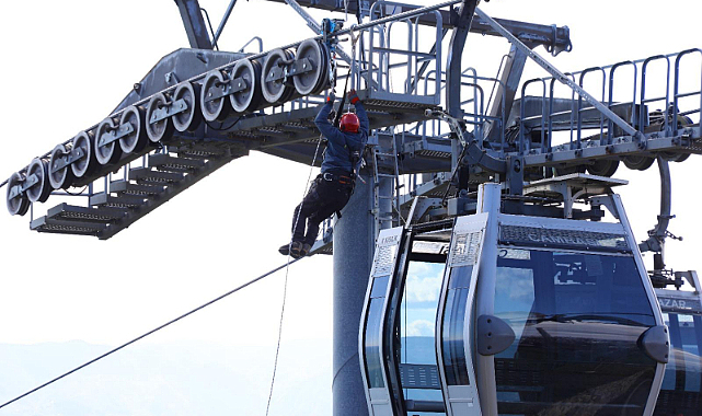 Ordu Boztepe Teleferiğinde Gerçeği Aratmayan Kurtarma Tatbikatı