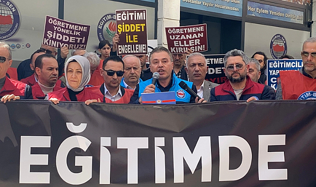 Eğitimciler Şiddet Olaylarına Karşı İş Bırakma Eylemi Yaptı