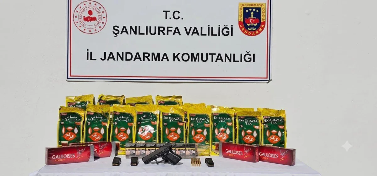 Şanlıurfa’da operasyon: Ruhsatsız tabanca ve kaçak çay ele geçirildi