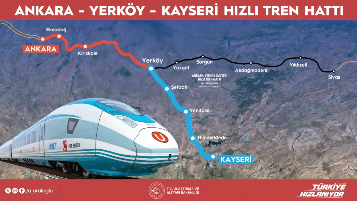 Yerköy-Kayseri YHT hattında fiziki ilerleme yüzde 50’yi aştı