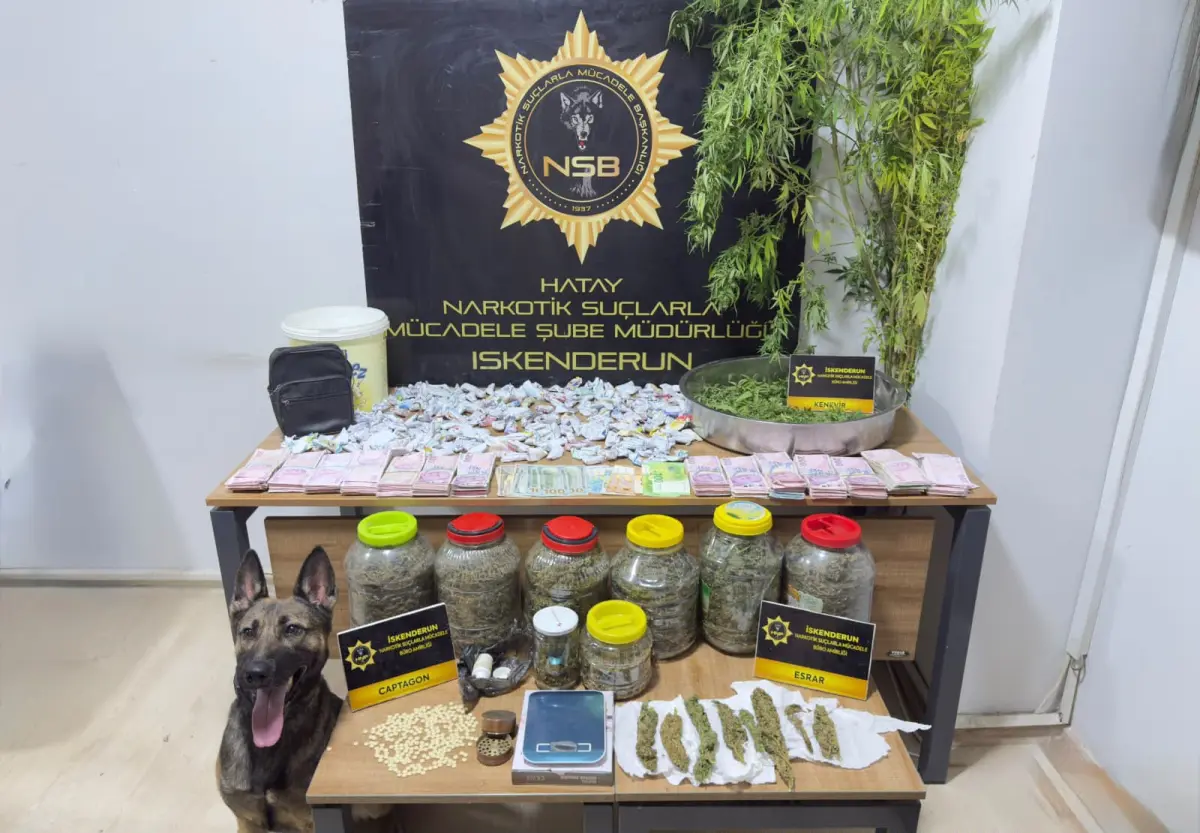 Arsuz’da uyuşturucu operasyonunda 4 kilo esrar ele geçirildi