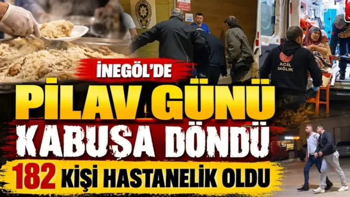 İnegöl’de pilav ikramı sonrası 182 kişi hastaneye başvurdu