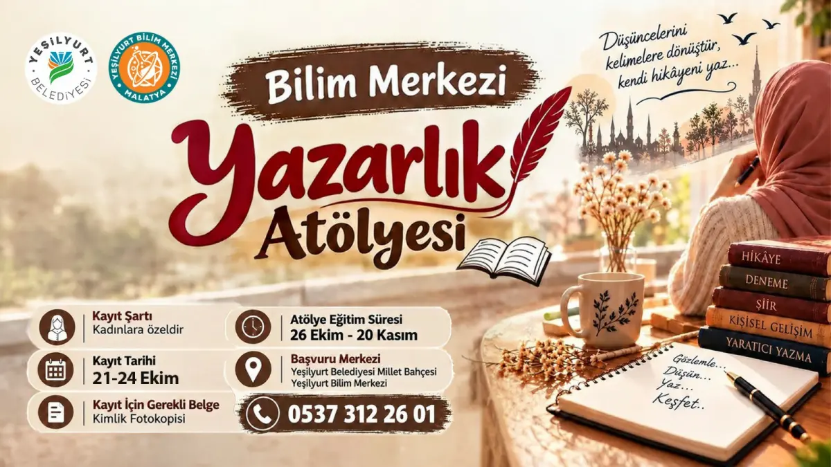 Yeşilyurt’ta kadınlara yönelik Yazarlık Atölyesi