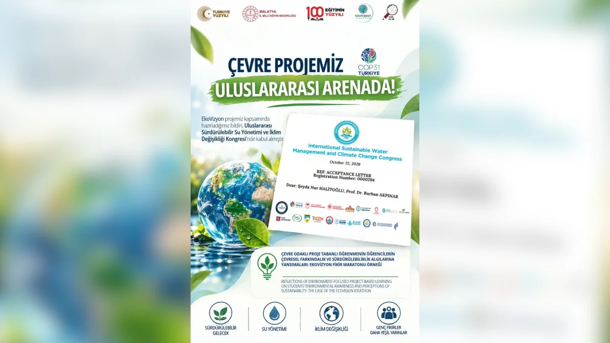 Malatya EkoVizyon projesi uluslararası kongreye kabul edildi