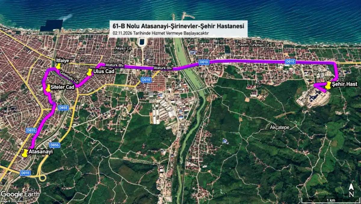 Ordu’da yeni hat Şehir Hastanesi ulaşımını kolaylaştıracak